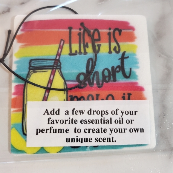 Life is Short Make it Sweet Car Air Freshener - Picture 3 of 4